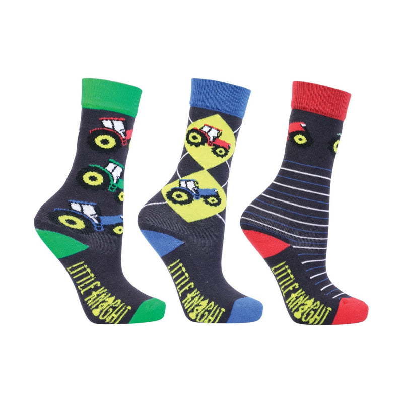 Hy Tractor Collection Socks by Little Knight (Pack of 3)