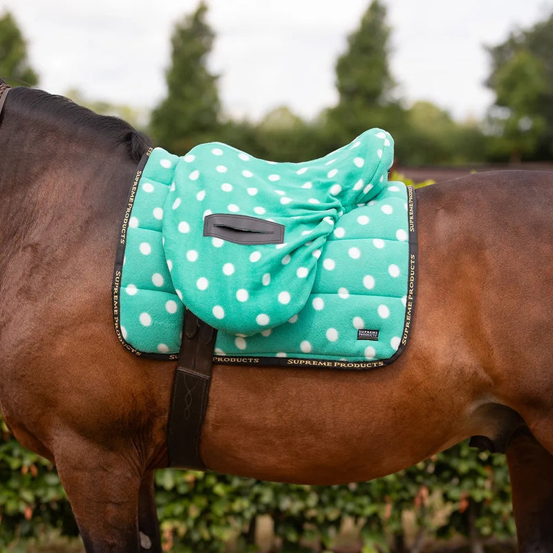 Supreme Products Ride On Dotty Fleece Saddle Cover