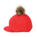Hy Equestrian Hat Cover with Faux Fur Pom Pom