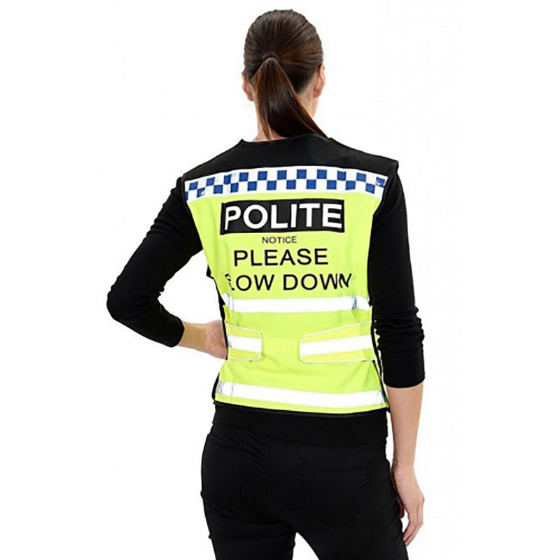 Equisafety Polite Reflective Waistcoat - Please Slow Down