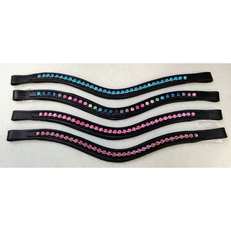 Neon Pink Diamante Padded Browband