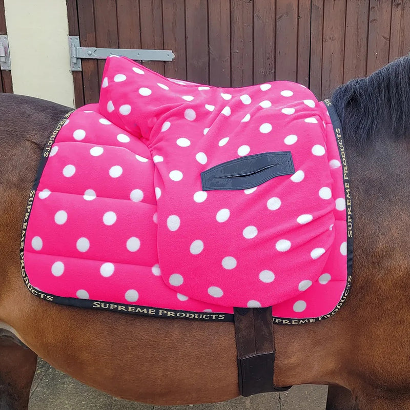 Supreme Products Ride On Dotty Fleece Saddle Cover