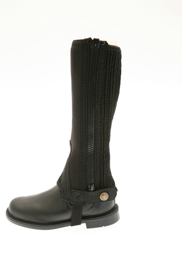 PFIFF 7432 Minichaps Per Bambini Unisex: Gambali In Pelle Sintetica Con Cerniera, Nero/Viola, Lavabili Fino A 40°C - 3