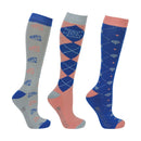 Hy Equestrian Diamond Socks - pack of 3