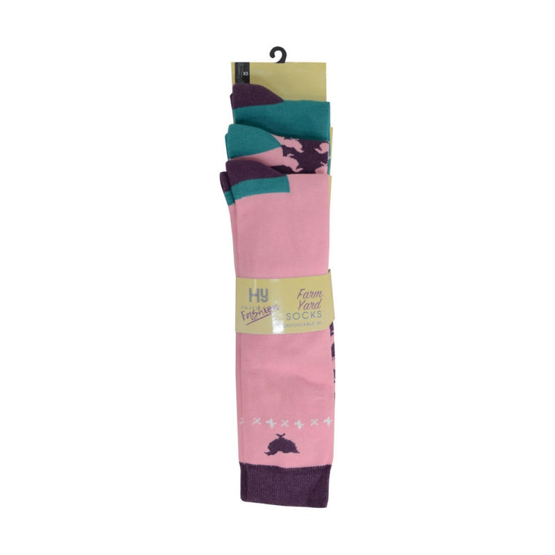 Hy Equestrian Farmyard Socks - pack of 3