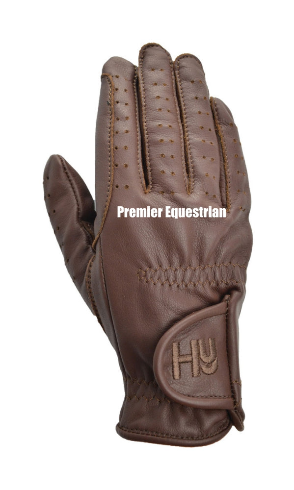 Hy Equestrian Leather Riding Gloves