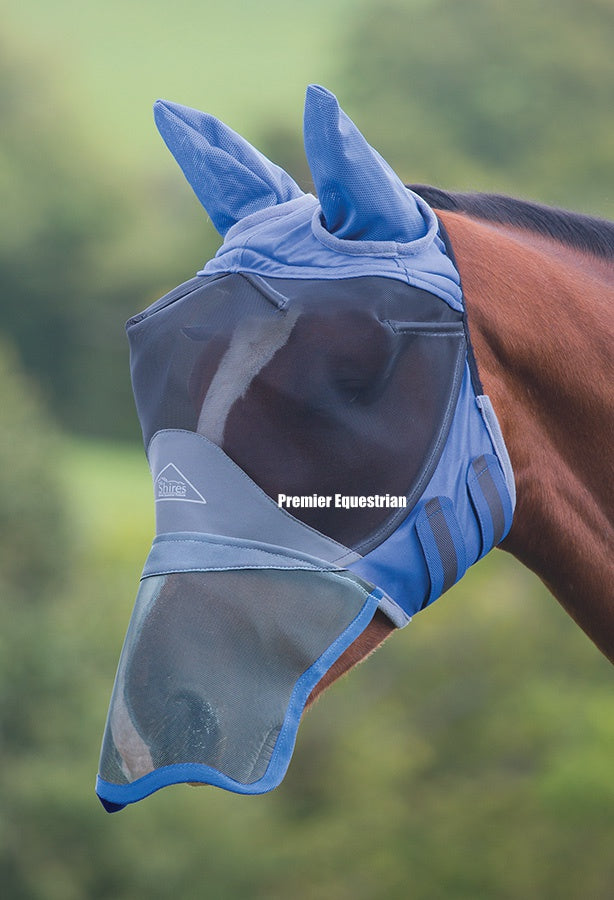 Shires Deluxe Fly Mask with Ears & Nose