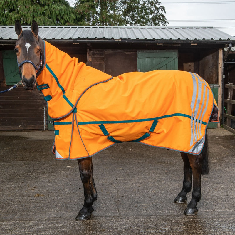 Whitaker Seacroft Reflective Orange 200g Detach a Neck Turnout Rug - LAST ONE 6'6