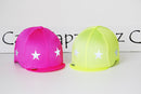 Fluorescent Lycra Hat Cover with Reflective Stars