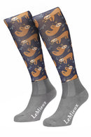LeMieux Footsie Socks - Sloths - ADULT