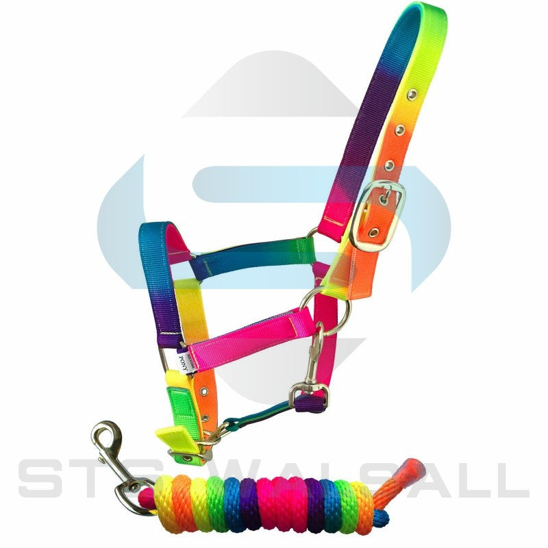 Rainbow Headcollar & Rope Set