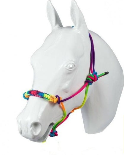 Rainbow Knotted Rope Halter